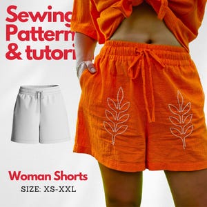 Summer Vibes Shorts | Stylish Women&#39;s Shorts Template | Effortless Beginner&#39;s Sewing Guide | Comfy Elastic Waistband Shorts