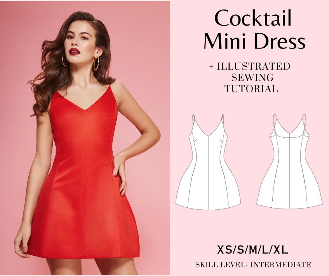 Corset Dress Mini Dress Pattern PDF Sewing Pattern Etsy