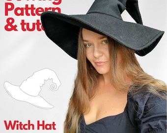 Witch Hat Sewing Pattern: Cosplay Costume (XXS-XL) (PDF Pattern)