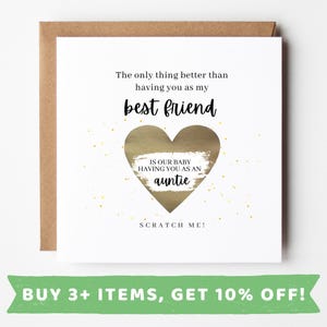 Personalised Pregnancy Announcement Scratch Card For Friend Gift Pregnancy Announcement Card For Best Friend Pregnancy Reveal Gift For Best