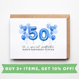 Godfather 50th Birthday Cards Godfather 50th Birthday Cards Godfather 50th Birthday Gift Godfather 50th Birthday Gifts 50th Godfather 50th