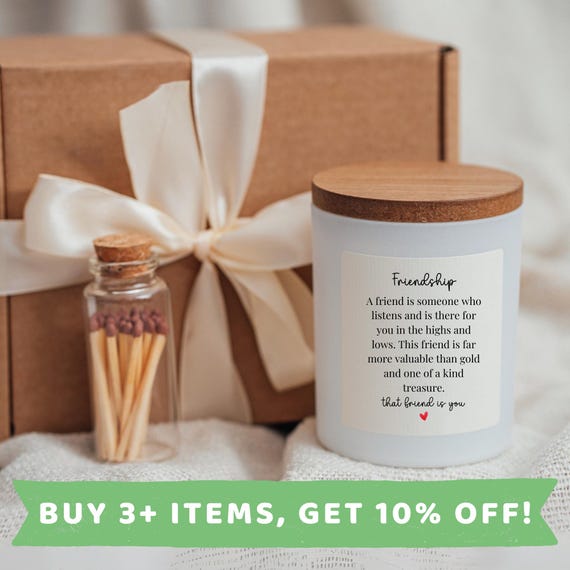 Friend Candle Gift Set Friend Candle Gift Box Friend Birthday Candles Friend Birthday Necklace Friend Birthday Bracelet Friend Birthday Mugs