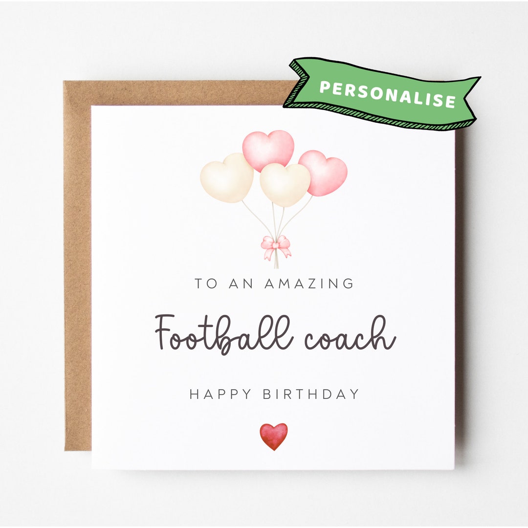 Football Coach Birthday Card Football Coach Birthday Cards Football