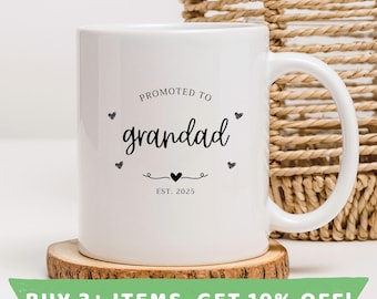 Grandad Pregnancy Announcement Mug Promoted To Grandad Pregnancy Announcement Gift Grandad Pregnancy Announcement Card Grandad Pregnancy Mug