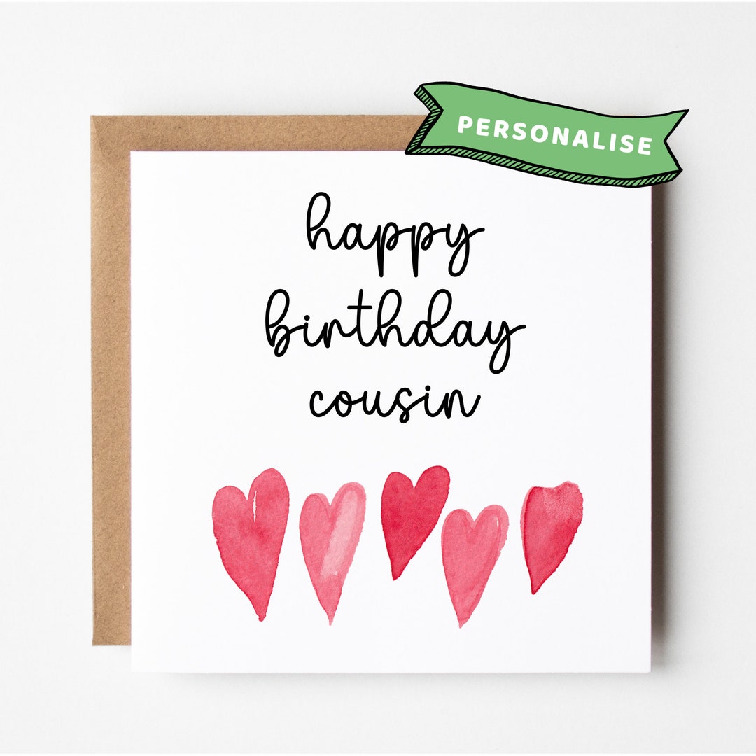Cousin Birthday Card Cousin Birthday Cards Cousin Birthday Gift Cousin ...