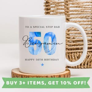 Step dad 50th Birthday Mug Step dad 50th Birthday Mugs Step dad 50th Birthday Gift Step dad 50th Birthday Gifts Step dad 50th Birthday Cards
