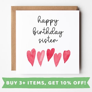 Sister Birthday Card Sister Birthday Cards Sister Birthday Gift Sister Birthday Gifts Sister Birthday Present Sister Birthday Presents Print