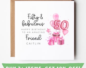 Friend 50th Birthday Card Friend 50th Birthday Cards 50th Birthday Gift 50th Birthday Gifts Friend 50th Birthday Present Friends 50 Card MUG