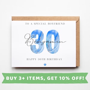 Carte d'anniversaire petit ami 30e Cartes d'anniversaire petit ami 30e Cadeau d'anniversaire petit ami 30e Cadeaux d'anniversaire petit ami 30e petit ami