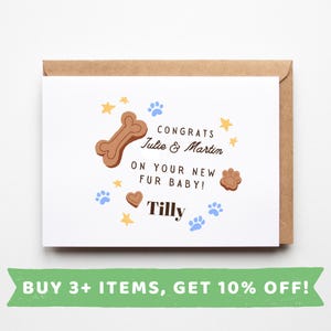 Personalised New Dog Card New Dog Cards New Dog Gift New Dog Gifts New Dog Hamper Fur Baby Card New Dog Keepsake New Dog Print New Dog Cards