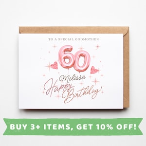 Godmother 60th Birthday Card Godmother 60th Birthday Cards Godmother 60th Birthday Gift Godmother 60th Birthday Gifts Godmother 60 Birthday