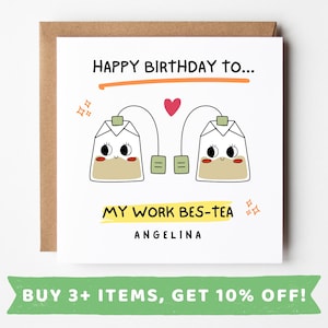 Personalised Birthday Gift For Work Colleague Bestie Card Gift For Work Bestie Thankyou Definition Card For Work Colleague Leaving Card Gift