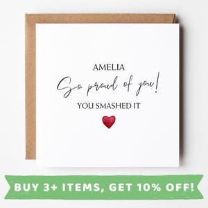 Personalised Congratulations Card Congratulations Card Exam Congratulations Card A Levels Congratulations Card Driving Test Card Football
