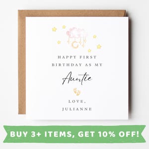 First Birthday Card For Auntie First Birthday Card First Birthday Card As My Auntie First Birthday Card As My Auntie First Birthday Gift Mug