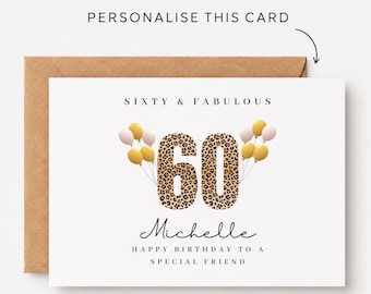 Friend 60th Birthday Card Friend 60th Birthday Cards Friend 60th Birthday Gift Friend 60th Birthday Gifts For Her Friend 60th Birthday Print