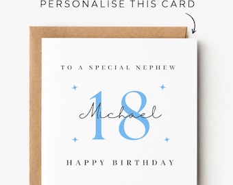 Nephew 18th Birthday Card Nephew 18th Birthday Cards Nephew 18th Birthday Gift Nephew 18th Birthday Gifts Him Nephew 18th Birthday Print 18