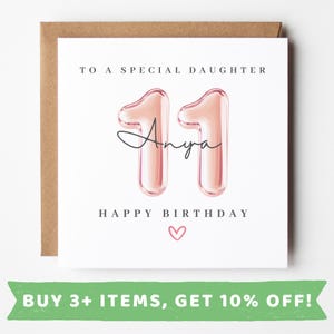 Birthday Card For Daughter 11 Daughter 11th Birthday Card Daughter 11th Birthday Gift Daughter 11th Birthday Bag Daughter 11th Birthday MUG