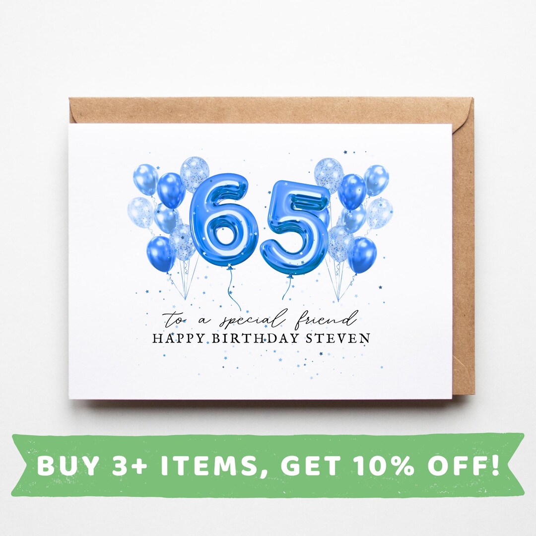 Friend 65th Birthday Card Friend 65th Birthday Cards Friend 65th ...