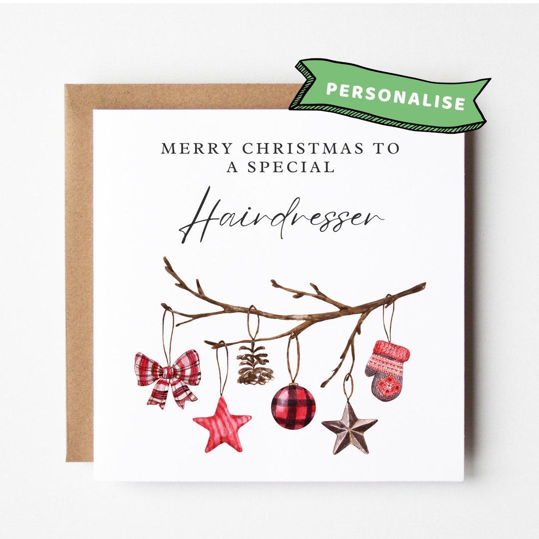 Christmas Card For Hairdresser 