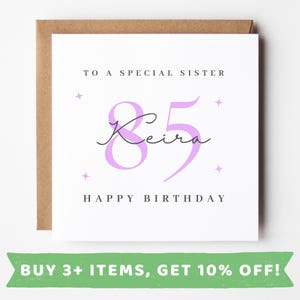 Sister 85th Birthday Card Sister 85th Birthday Cards Sister 85th Birthday Gift Sister 85th Birthday Gifts Sister 85th Birthday Present Print
