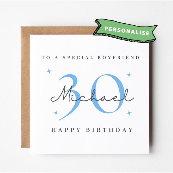 Personalised Boyfriend 30th Birthday Card Boyfriend 30th Birthday Cards Boyfriend 30 Card Boyfriend 30th Birthday Gift Boyfriend 30th Prints