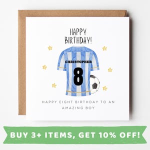 Personalised Birthday Card For Boy 8 Birthday Card 8th Birthday Card Age 8 Birthday Card 8 Year Old Birthday Card Eight Year Old Birthday