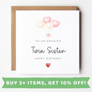 Tarjeta de cumpleaños para hermanas gemelas Tarjetas de cumpleaños para hermanas gemelas Regalo de cumpleaños para hermanas gemelas Regalos de cumpleaños para hermanas gemelas Regalo de cumpleaños para hermanas gemelas Imprimir