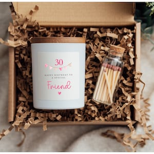 Friend 30th Birthday Candle Gift Set Friend 30th Birthday Gift Box Gifts Friend 30th Birthday Gift Friend 30th Birthday Present Friends 30th