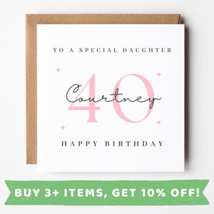 Birthday Card For Daughter 40 Daughter 40th Birthday Card Daughter 40th Birthday Gift Daughter 40th Birthday Bag Daughter 40th Birthday MUG