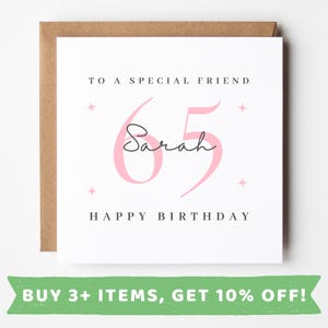 Tarjeta de cumpleaños número 65 para un amigo Tarjetas de cumpleaños número 65 para un amigo Regalo de cumpleaños número 65 Regalos de cumpleaños número 65 para un amigo Regalo de cumpleaños número 65 para un amigo TAZA