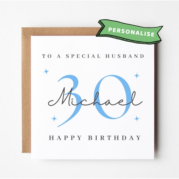 Personalised Husband 30th Birthday Card Husband 30th Birthday Cards Husband 30 Card Husband 30th Birthday Gift Husband 30th Birthday Gifts