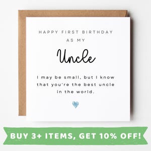 First Birthday Card For Uncle First Birthday Card First Birthday Card As My Uncle First Birthday Card As My Uncle First Birthday Card Gifts
