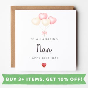 Tarjeta de cumpleaños de Nan Tarjetas de cumpleaños de Nan Regalo de cumpleaños de Nan Regalos de cumpleaños de Nan Regalo de cumpleaños de Nan Regalos de cumpleaños de Nan Pulsera de cumpleaños de Nan