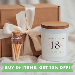 Daughter 18th Birthday Candle Gift Set Daughter 18th Birthday Gift Box Gifts Daughter 18th Birthday Gift Daughter 18th Birthday Present Card