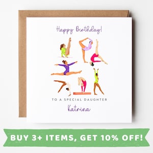Daughter Gymnastics Birthday Card Daughter Gymnastics Birthday Cards Daughter Gymnastics Birthday Gift Daughter Gymnastics Birthday Presents