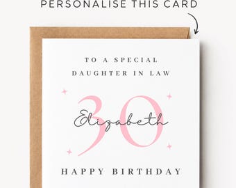 Daughter In Law 30th Birthday Card Daughter In Law 30th Birthday Cards Daughter In Law 30th Birthday Gift Daughter In Law 30th Birthday Mug