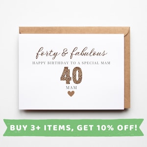 Tarjeta de cumpleaños número 40 de Mam Tarjetas de cumpleaños número 40 de Mam Regalo de cumpleaños número 40 de Mam Regalos de cumpleaños número 40 de Mam Recuerdo de cumpleaños número 40 de Mam Taza de cumpleaños número 40 de Mam