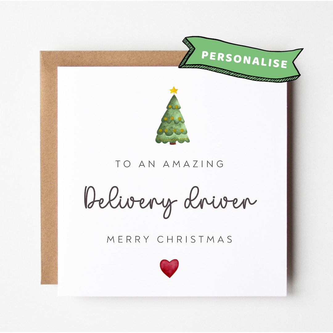 Delivery Driver Christmas Card Delivery Driver Christmas Cards Etsy UK