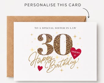 Sister In Law 30th Birthday Card Sister In Law 30th Birthday Cards Sister In Law 30th Birthday Gift Sister In Law 30th Birthday Gifts 30 Mug