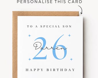 Son 26th Birthday Card Son 26th Birthday Cards Son 26th Birthday Gift Son 26th Birthday Gifts Son 26th Birthday Print Son 26th Birthday Mug