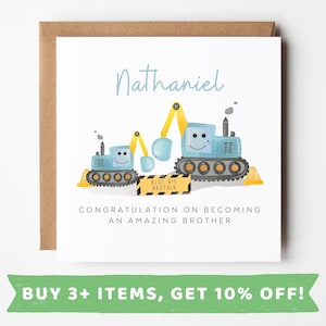 Personalised Big Brother Card Gift Congratulations On Becoming A Big Brother Card Promoted to Big Brother Card Promoted to Big Brother Cards