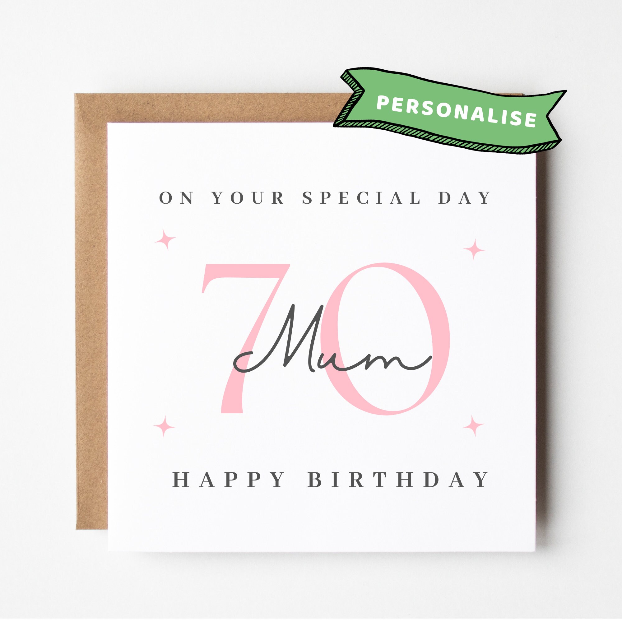 Mum 70th Birthday Card Mum 70th Birthday Cards Mum 70th Birthday Gift ...