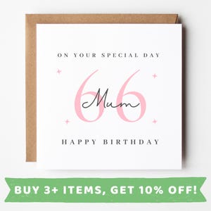 Mum 66th Birthday Card Mum 66th Birthday Cards Mum 66th Birthday Gift Mum 66th Birthday Gifts Mum 66th Birthday Print Mum 66th Birthday MUGS