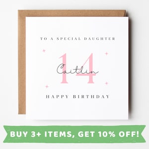 Birthday Card For Daughter 14 Daughter 14th Birthday Card Daughter 14th Birthday Gift Daughter 14th Birthday Bag Daughter 14th Birthday MUG