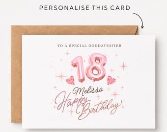 Goddaughter 18th Birthday Card Goddaughter 18th Birthday Cards Goddaughter 18th Birthday Gift Goddaughter 18th Birthday Gifts Goddaughter 18