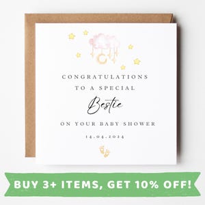 Bestie Baby Shower Card Bestie Baby Shower Cards Best Friend Baby Shower Gift Best Friends Baby Shower Gifts Best Friend Baby Shower Prints