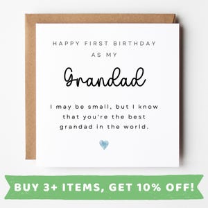 Carte Premier anniversaire en tant que grand-père Premier anniversaire en tant que grand-père Carte premier anniversaire en tant que grand-père Premier anniversaire en tant que grand-père Impression premier anniversaire