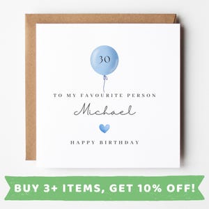 Carte personnalisée 30e anniversaire pour lui mari Cartes 30e anniversaire petit ami 30 cartes mari cadeau 30e anniversaire mari cadeaux 30e anniversaire