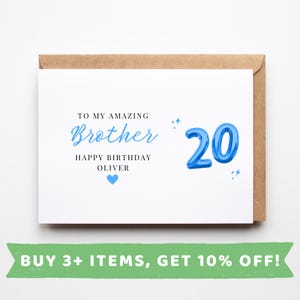Carte 20e anniversaire frère Cartes 20e anniversaire frère cadeau 20e anniversaire frère 20e anniversaire cartes 20e anniversaire frère 20e