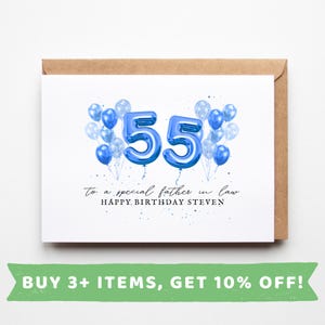 Cartes d'anniversaire pour beau-père pour 55 ans Cartes pour beaux-pères pour 55 ans